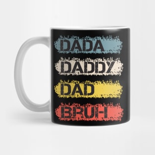 Men Dada Daddy Dad Bruh Fathers Day Vintage Funny Father, Father's Day gifts, Celebrating Dad Mug